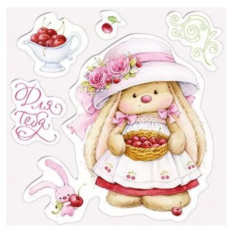 Stemple akrylowe ScrapBerry's 10.5cm, Cherry Bunny Berry